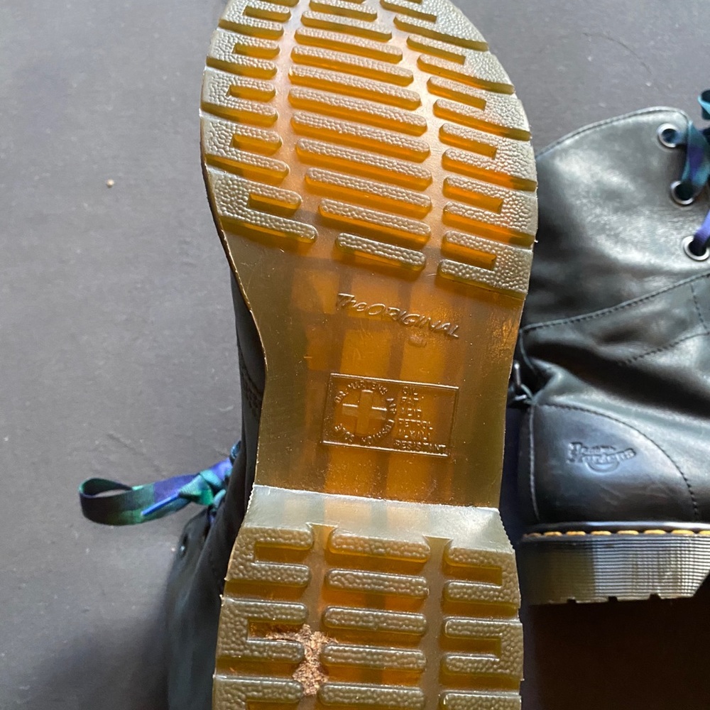 Doc Marten Truimph 1914 fold over plaid boot 10 - Picture 7 of 10